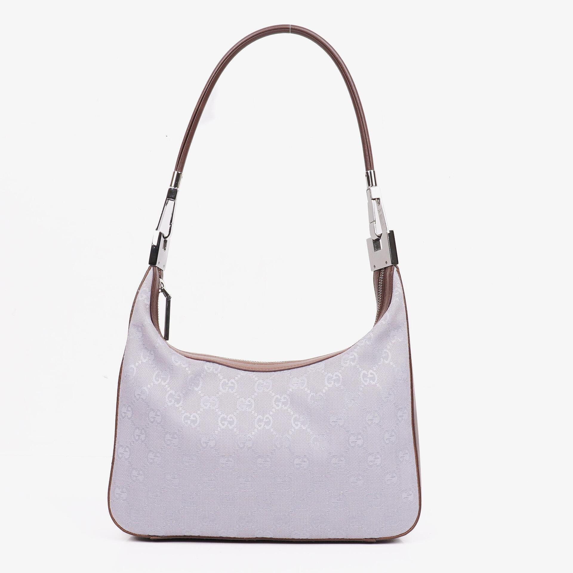 Gucci Purple GG Canvas Shoulder Hobo Bag
