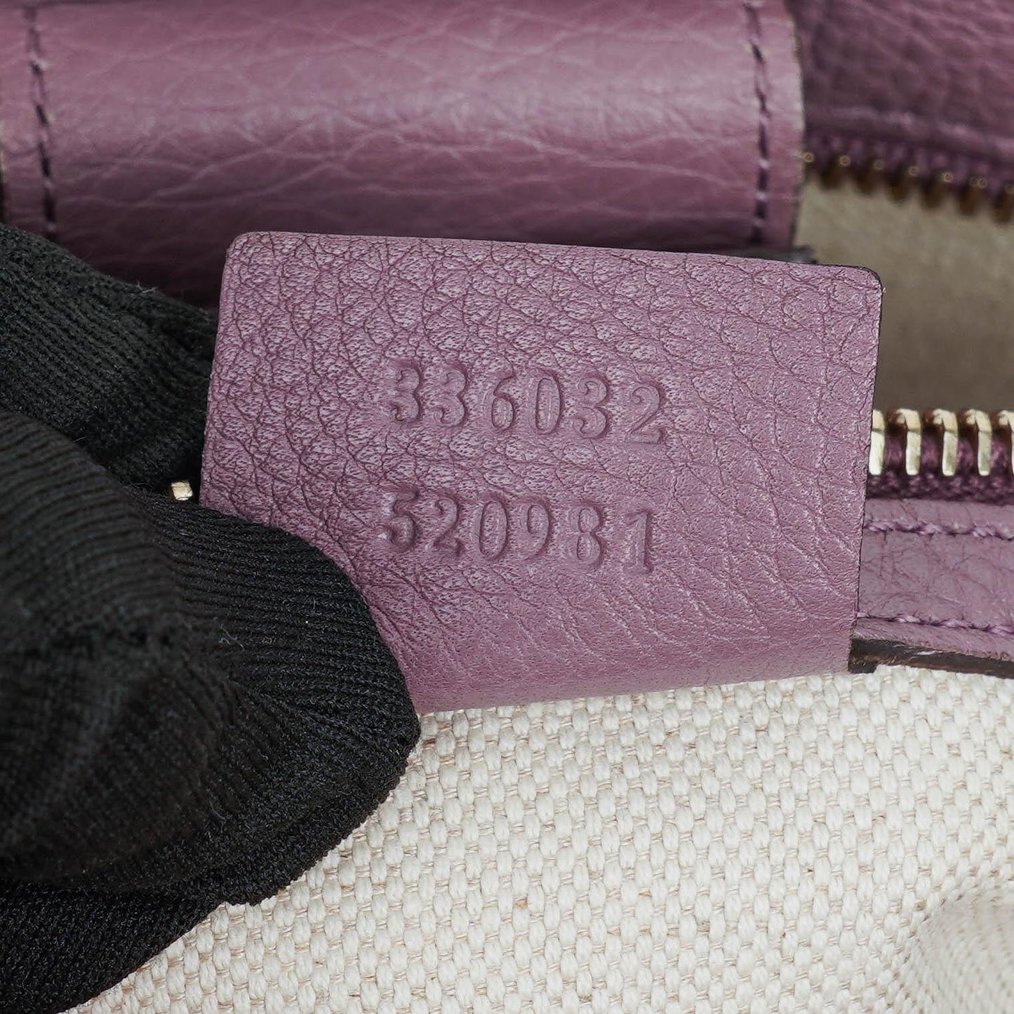 Gucci Purple Pebbled Calfskin Mini Bamboo Tote Bag
