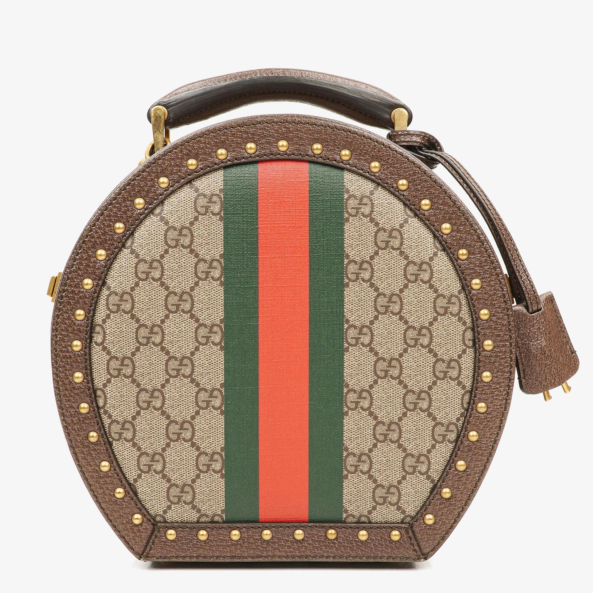 Gucci Savoy Extra Small Web GG Supreme Canvas Hat Case