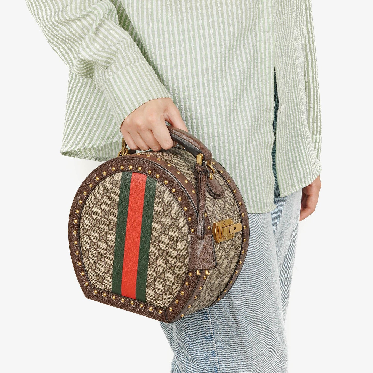 Gucci Savoy Extra Small Web GG Supreme Canvas Hat Case
