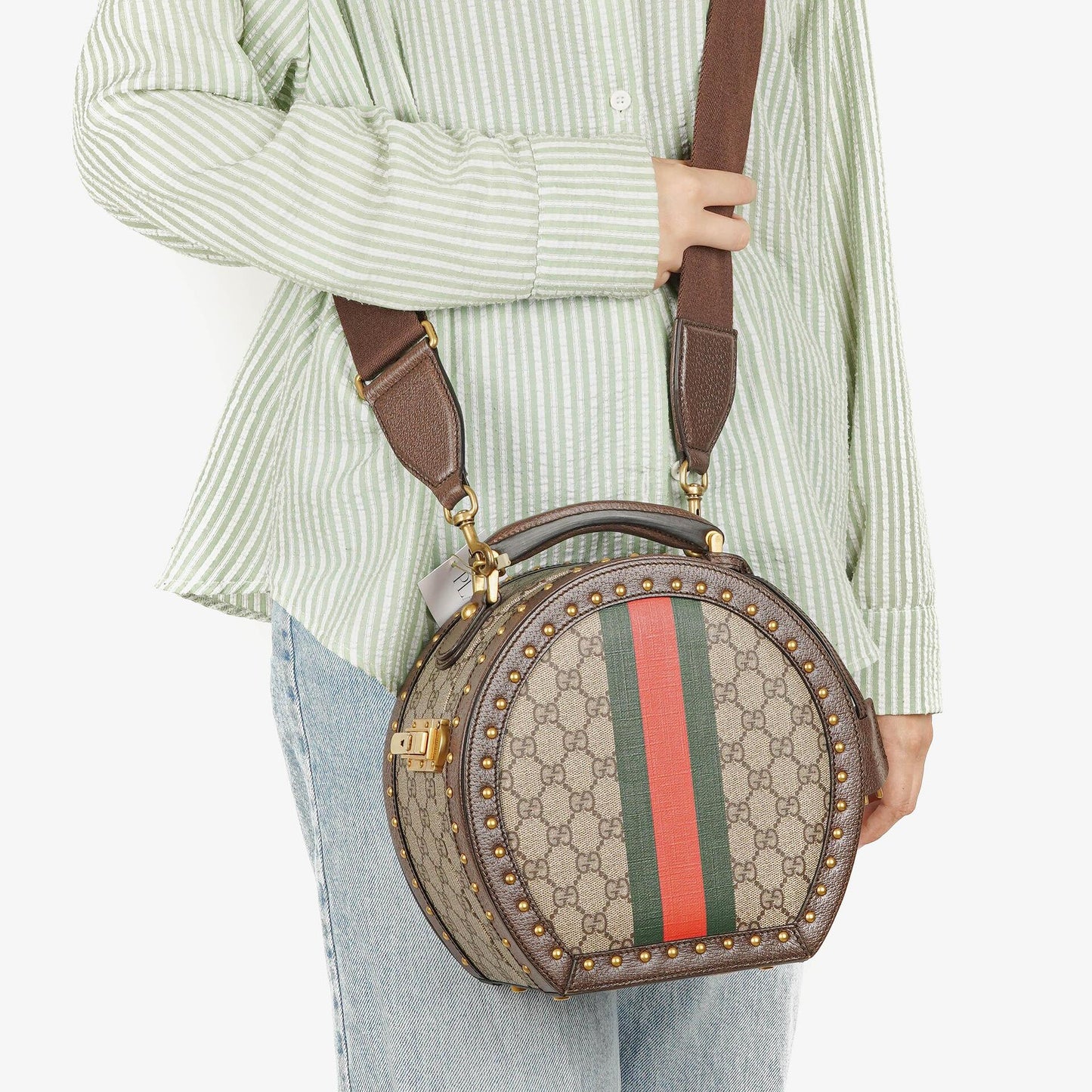 Gucci Savoy Extra Small Web GG Supreme Canvas Hat Case