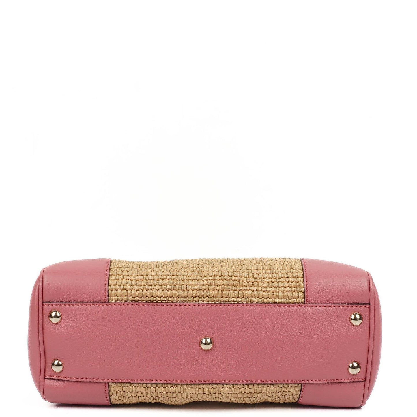 Gucci Shopper Bamboo Raffia Tote Bag