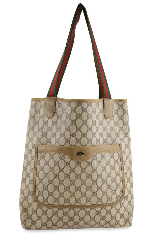 Gucci GG Supreme Brown Canvas Monogram Tote