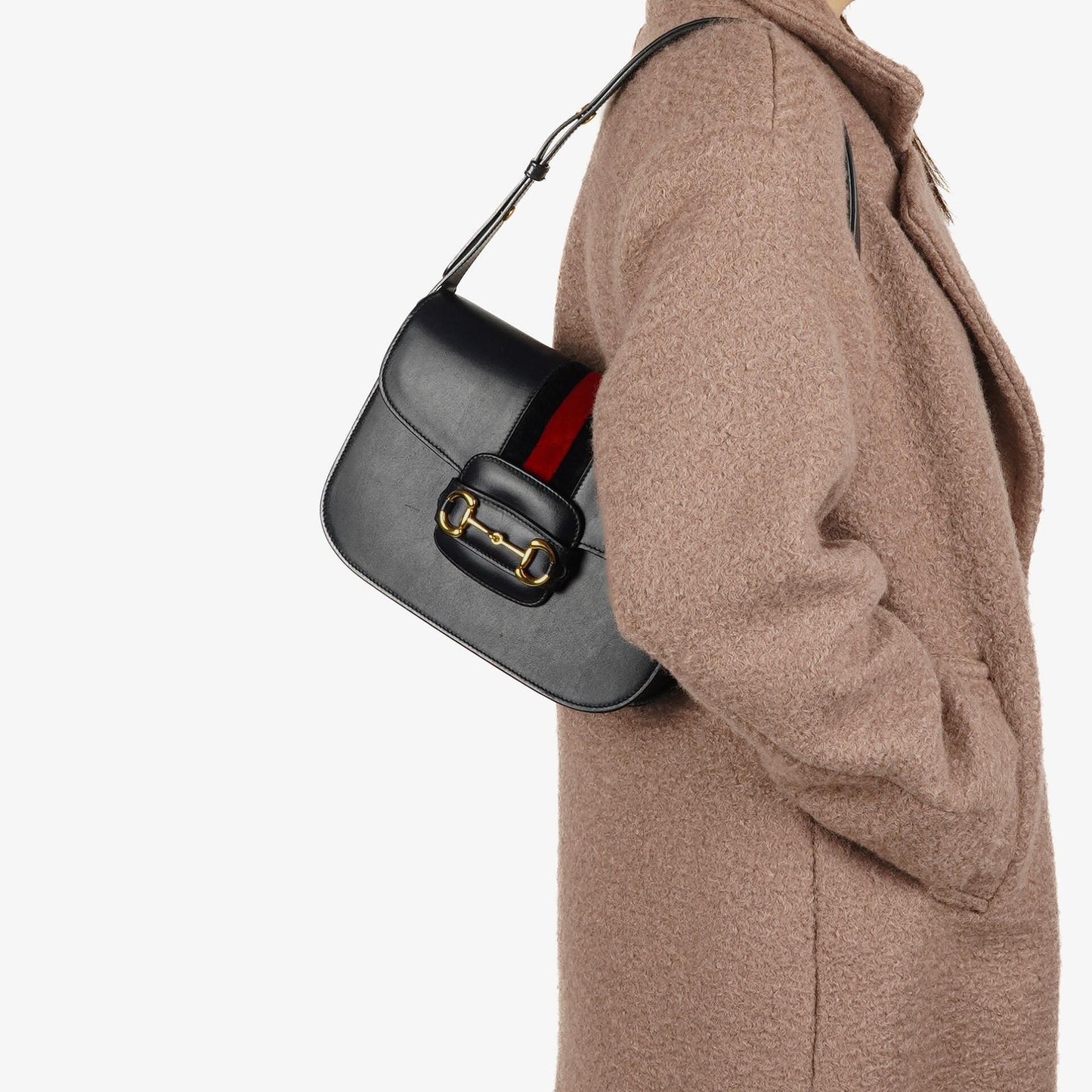 Gucci Small Horsebit 1955 Dark Navy Leather Shoulder Bag