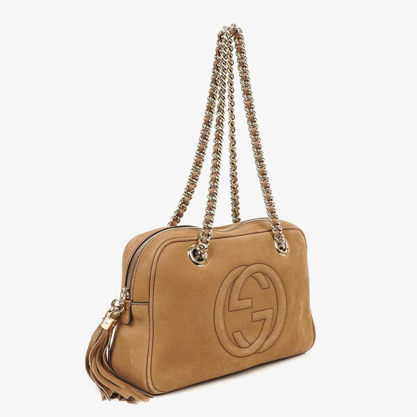 Gucci Small Soho Bowler Brown Nubuck Bag