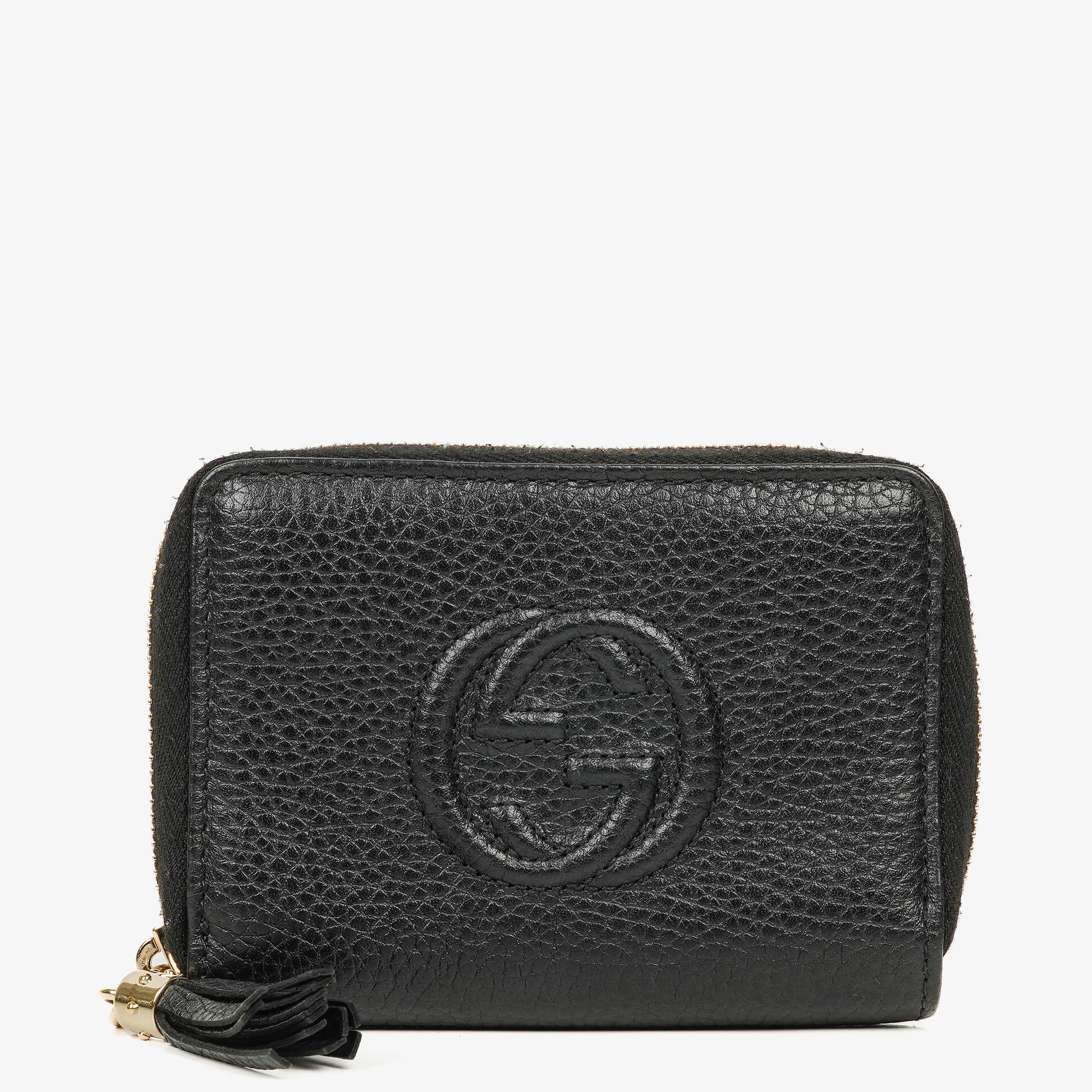 Gucci Soho Black Leather Coin Case