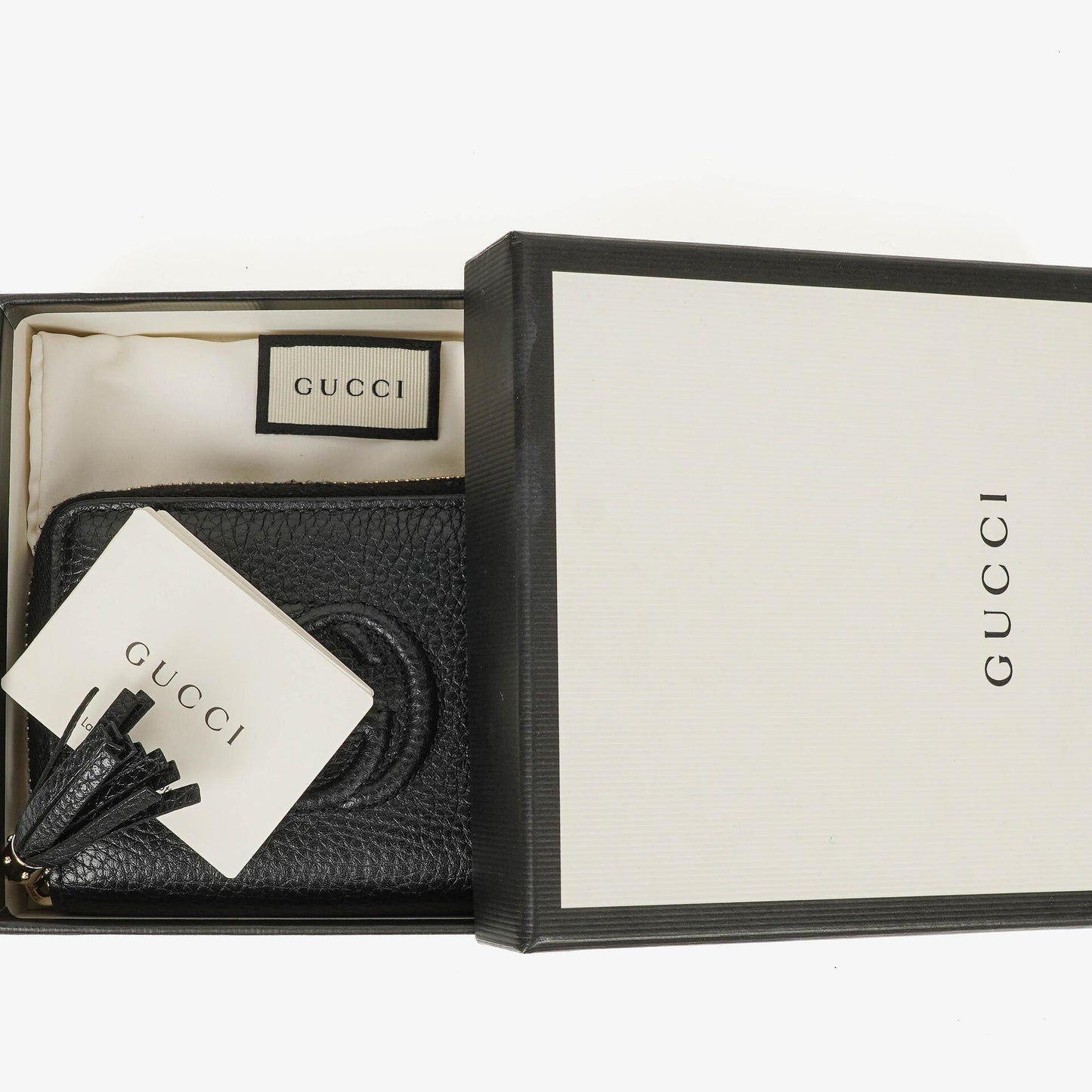 Gucci Soho Black Leather Coin Case