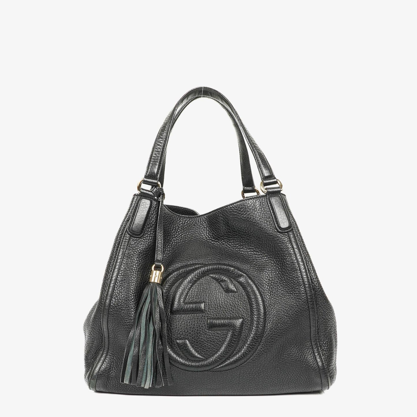 Gucci Soho Black Pebbled Calfskin Tote Bag