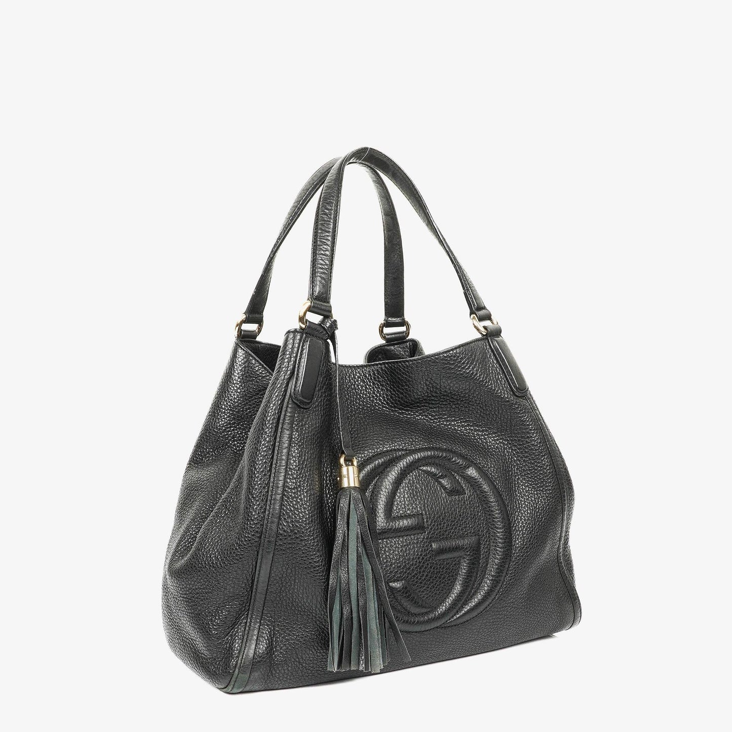 Gucci Soho Black Pebbled Calfskin Tote Bag