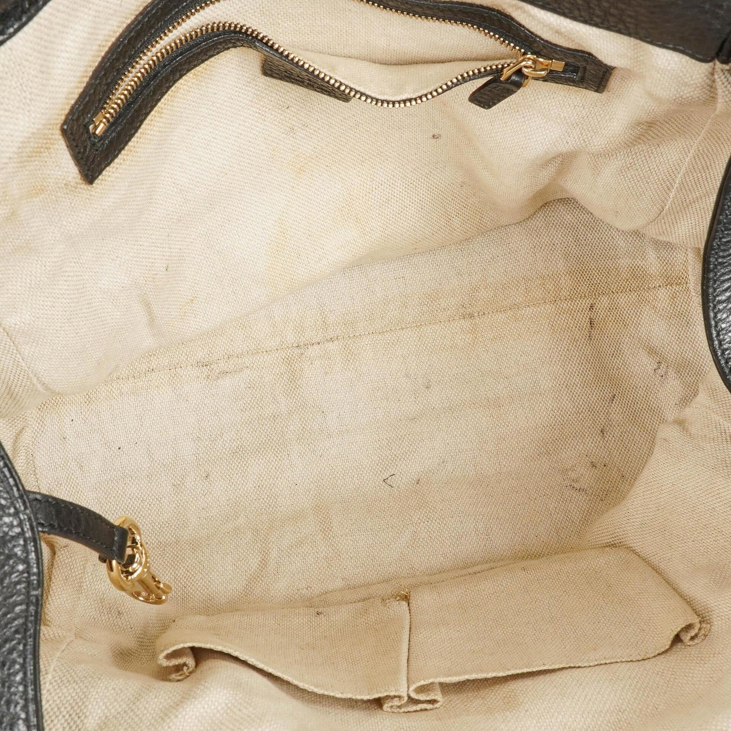 Gucci Soho Black Pebbled Calfskin Tote Bag