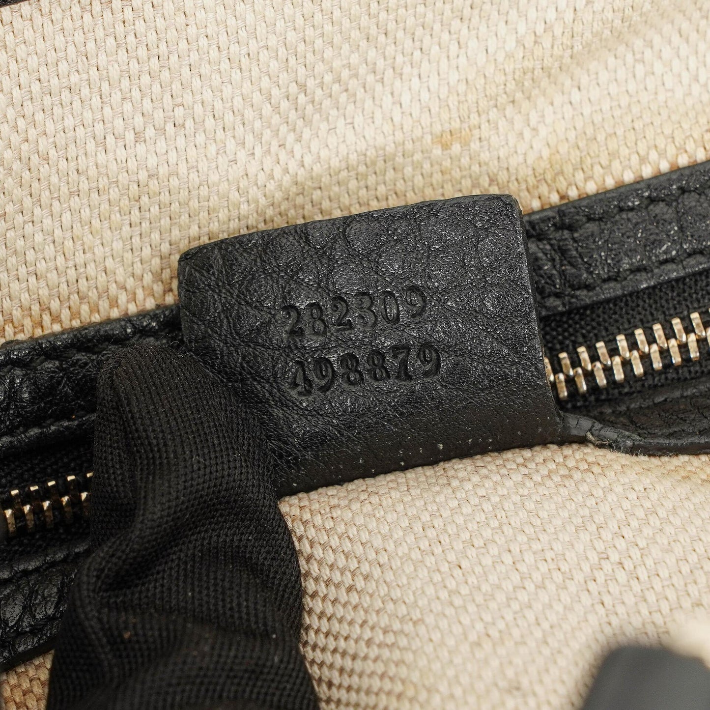 Gucci Soho Black Pebbled Calfskin Tote Bag
