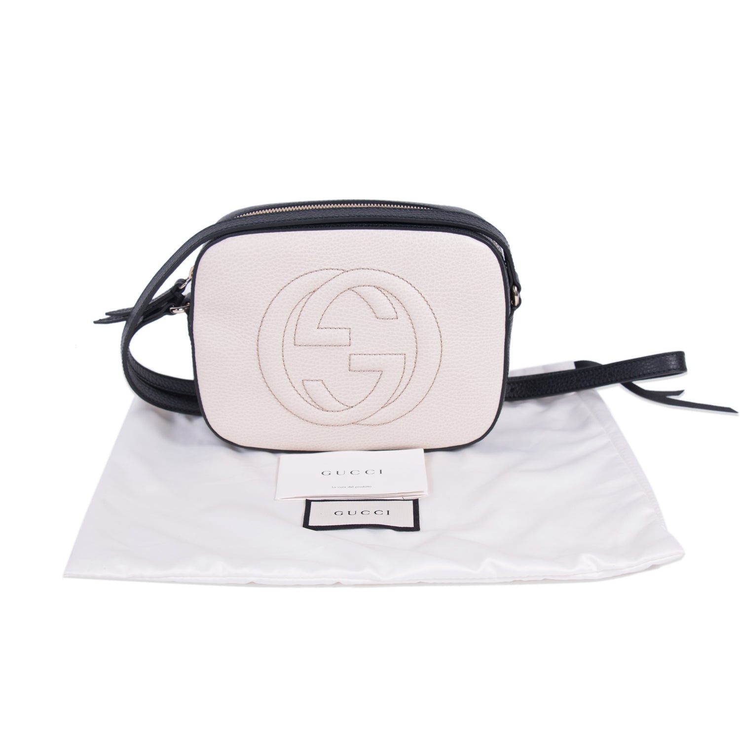 Gucci Soho Leather Canvas Crossbody
