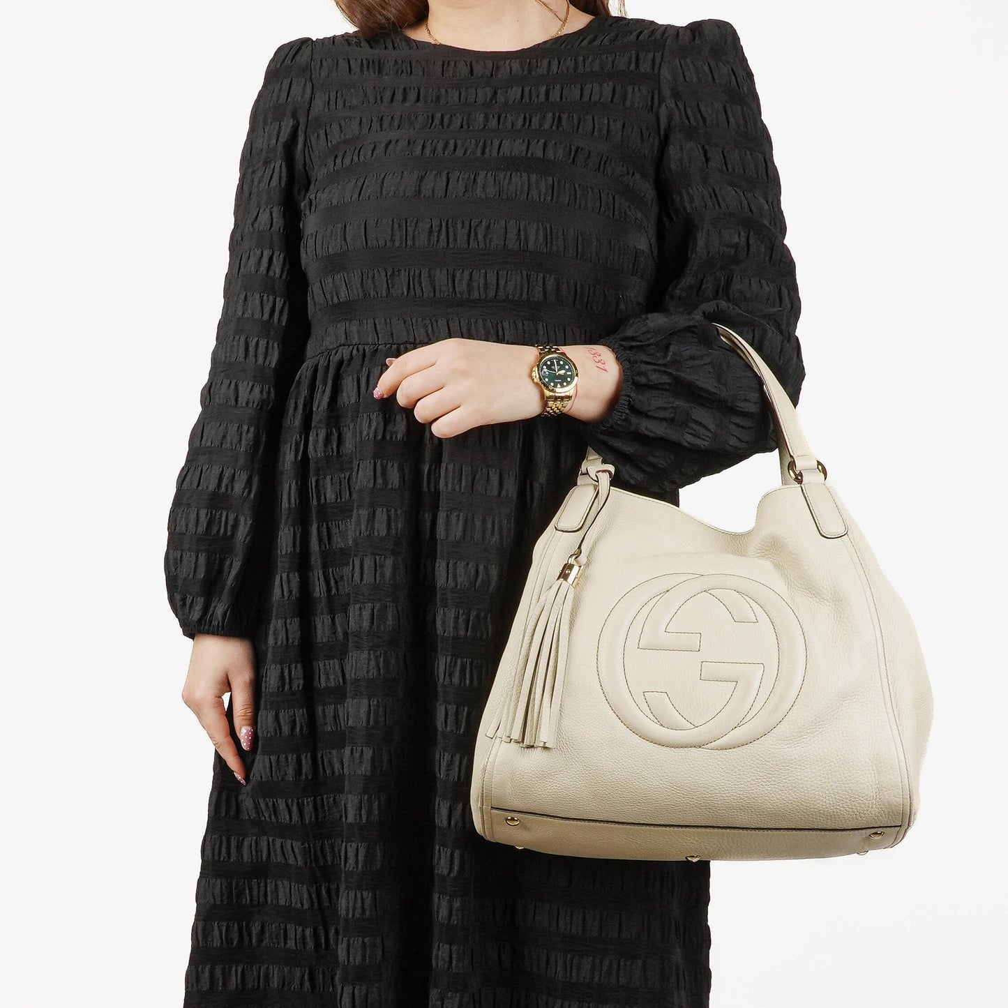 Gucci Soho Neutral Leather Tote Bag