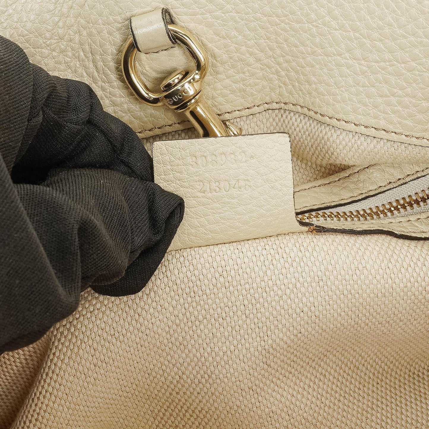 Gucci Soho Pebbled Calfskin Chain Tote Bag