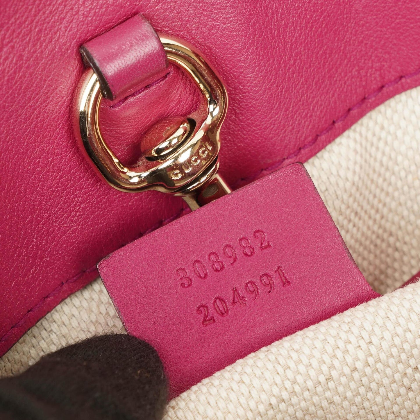 Gucci Soho Pink Patent Leather Chain Tote Bag