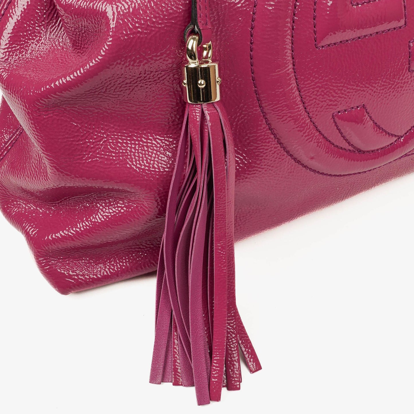 Gucci Soho Pink Patent Leather Chain Tote Bag