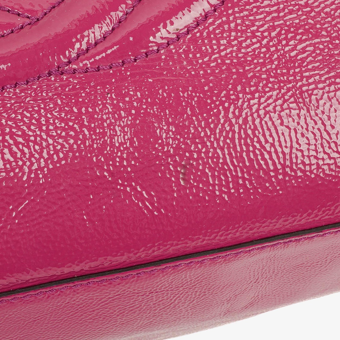 Gucci Soho Pink Patent Leather Chain Tote Bag
