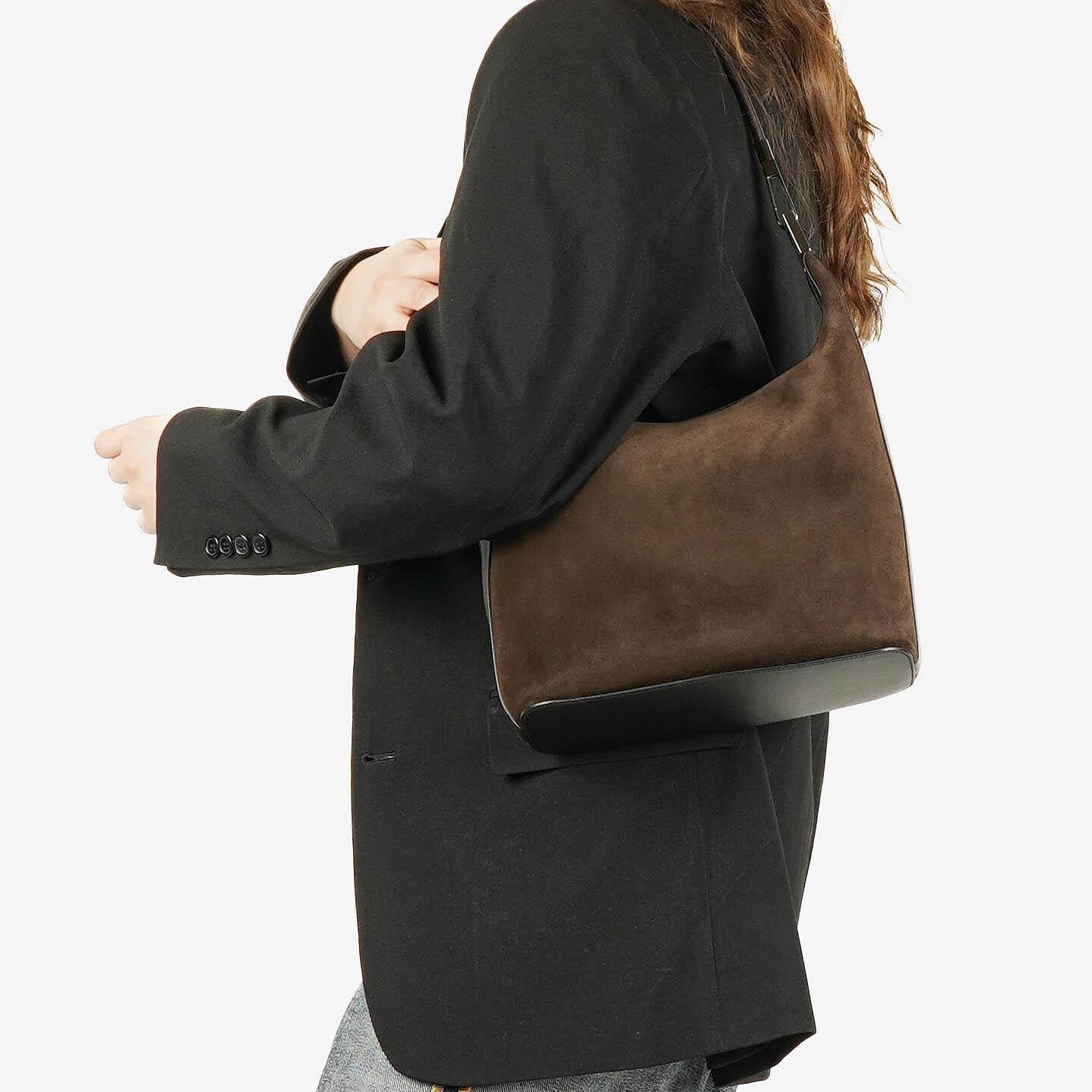 Gucci Suede and Leather Hobo Shoulder Bag