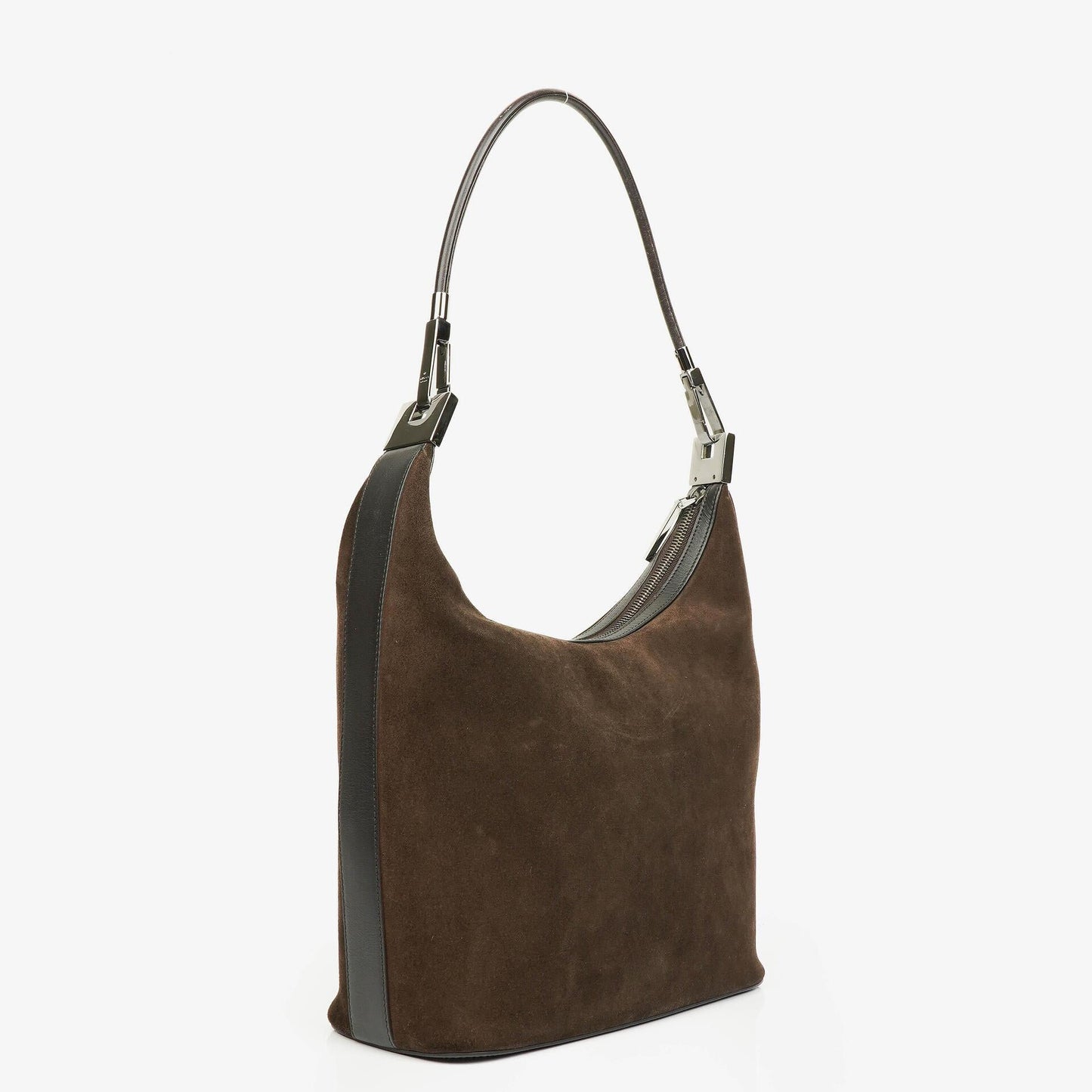 Gucci Suede and Leather Hobo Shoulder Bag
