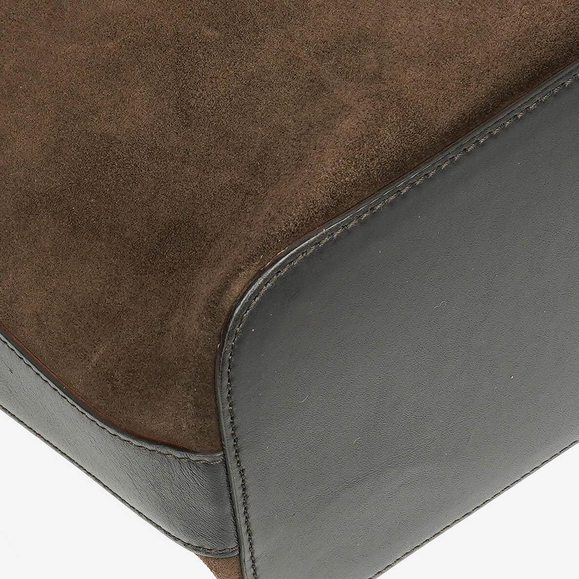 Gucci Suede and Leather Hobo Shoulder Bag
