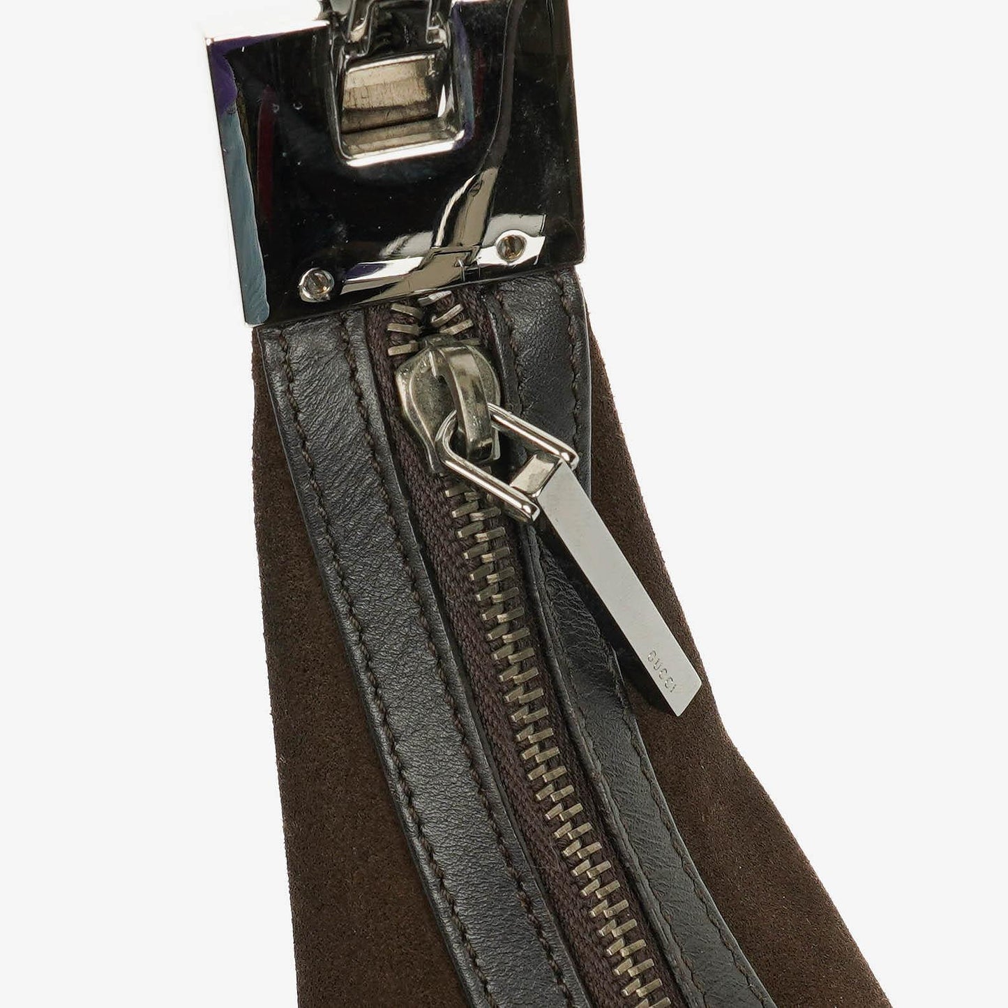 Gucci Suede and Leather Hobo Shoulder Bag