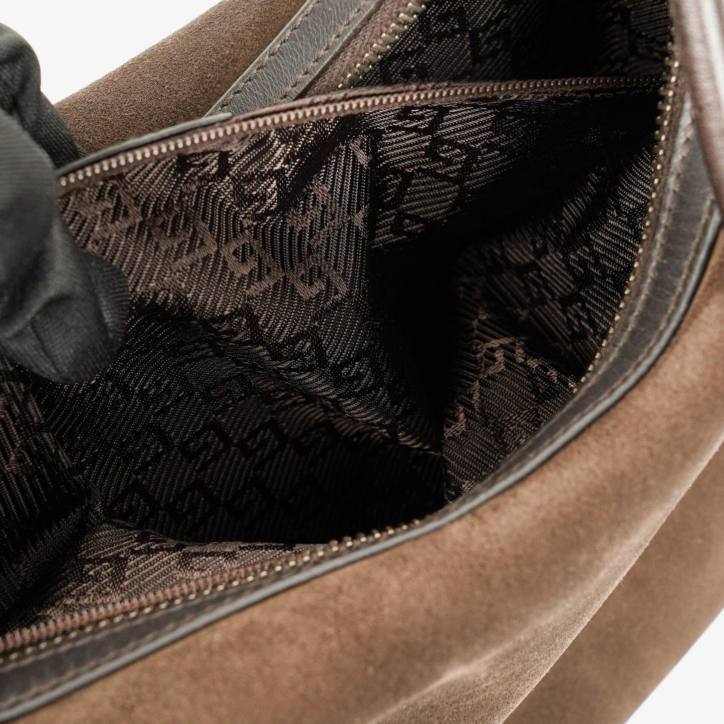 Gucci Suede and Leather Hobo Shoulder Bag