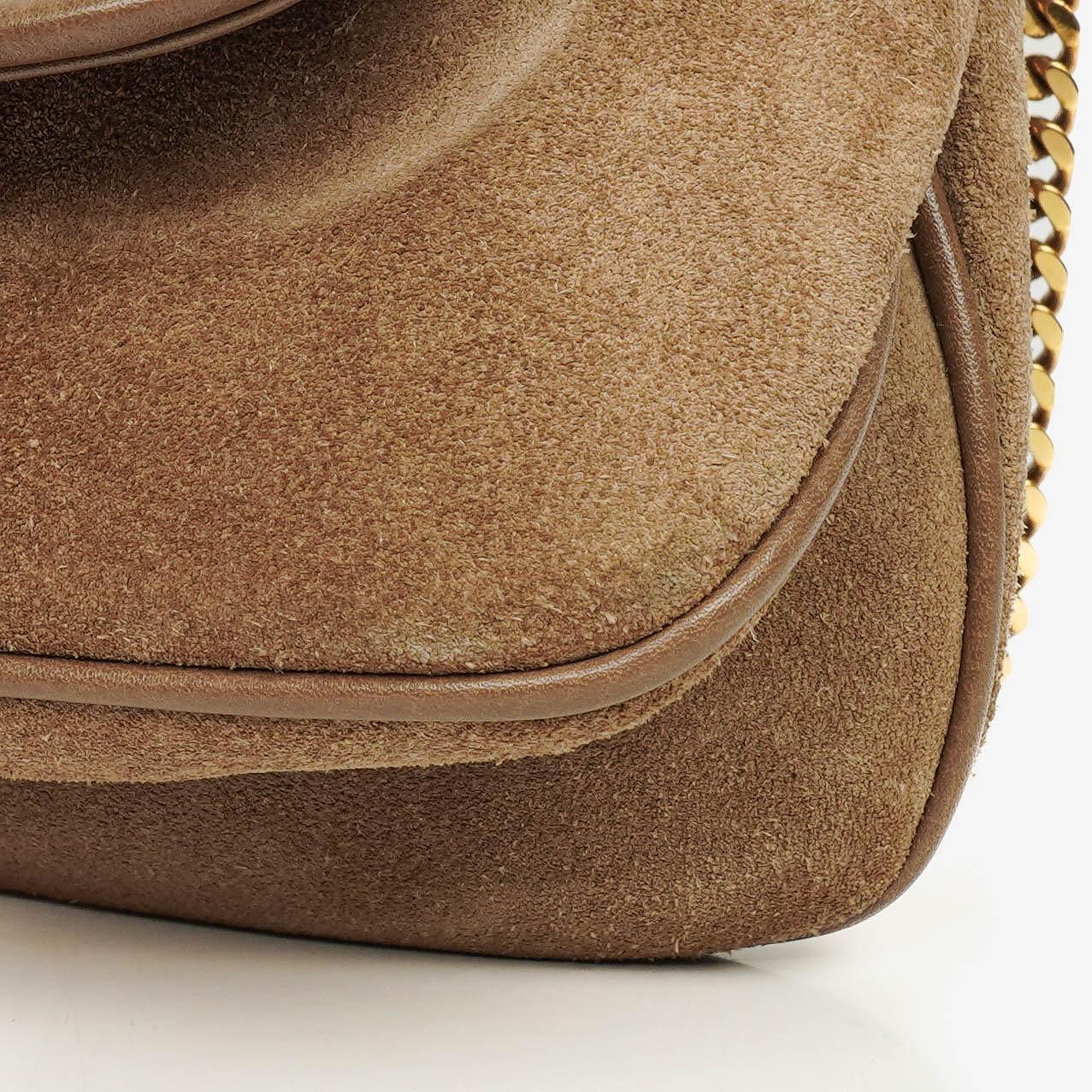 Gucci Suede Blondie Small Crossbody Bag