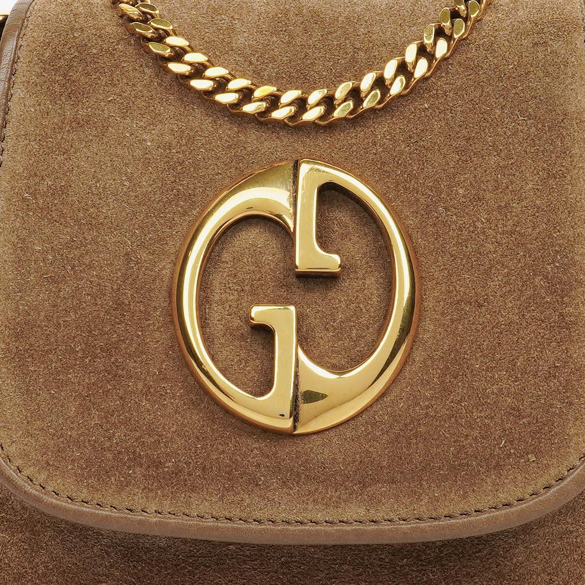 Gucci Suede Blondie Small Crossbody Bag