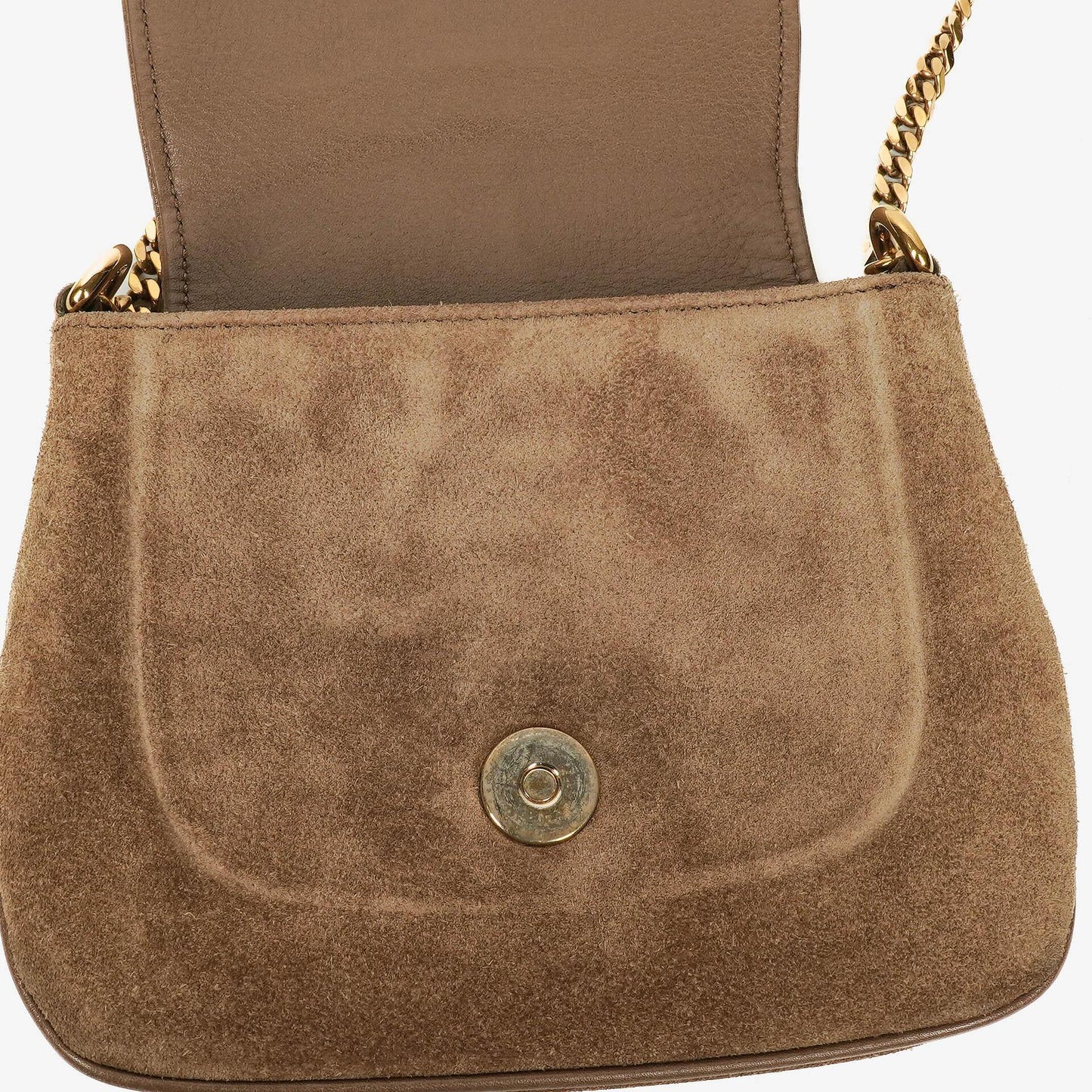 Gucci Suede Blondie Small Crossbody Bag