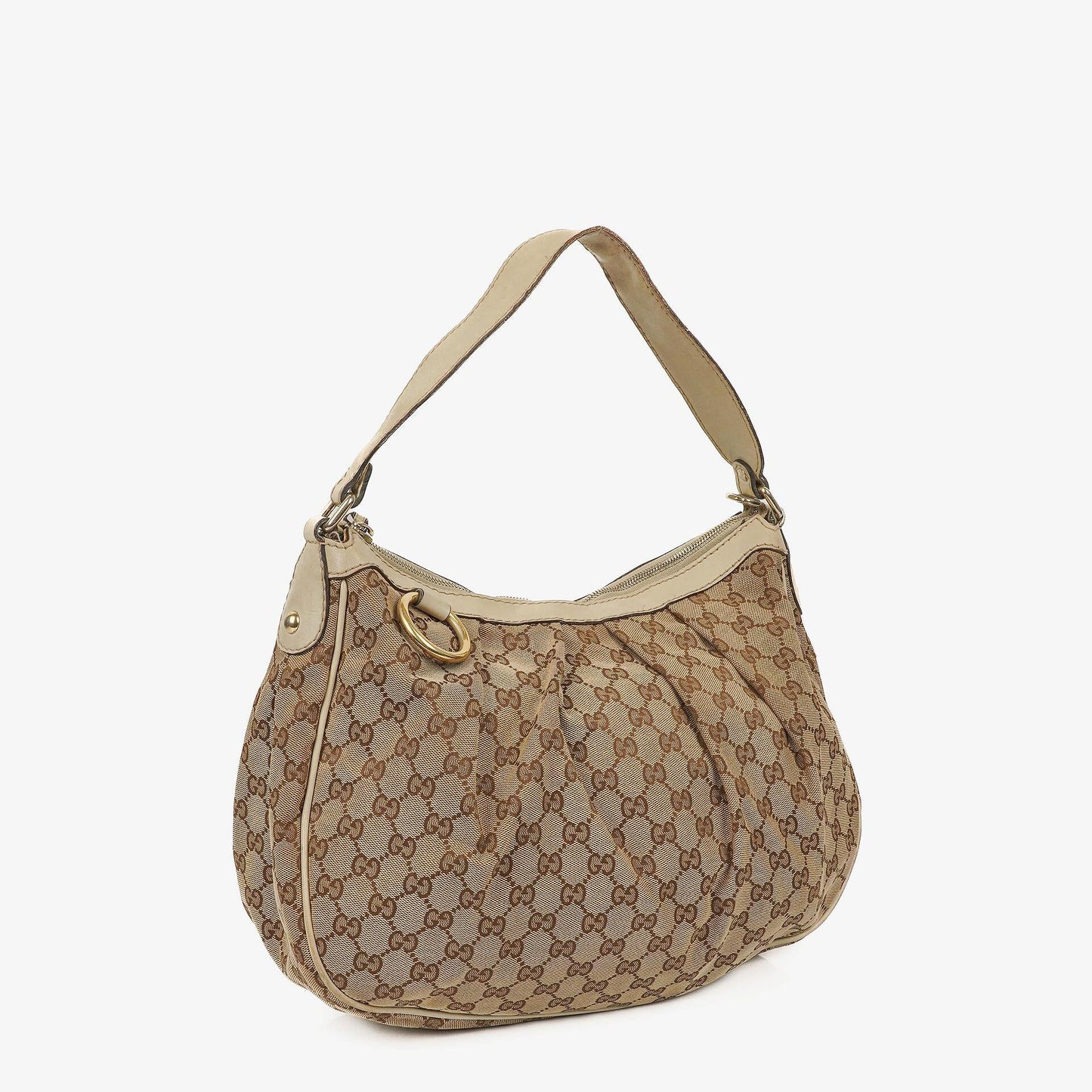 Gucci Sukey Medium Beige GG Canvas Hobo Bag