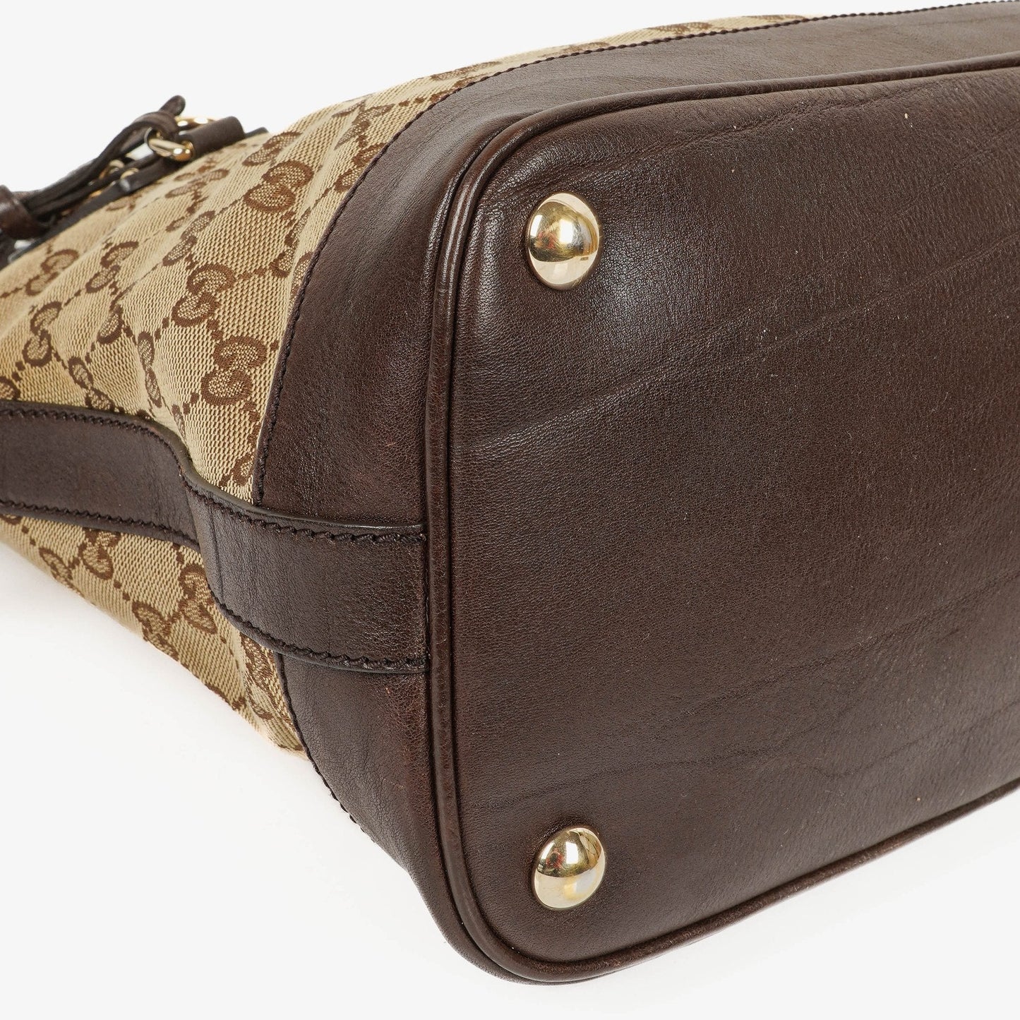 Gucci Top Handle Brown Monogram Canvas Bag