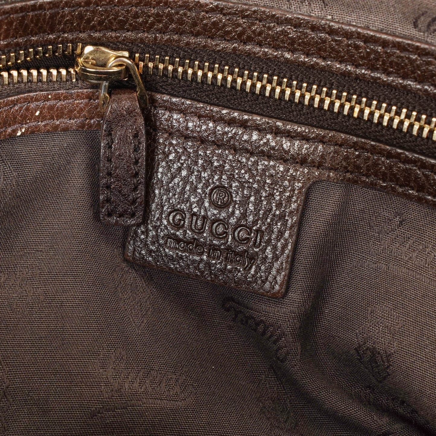 Gucci Top Handle Brown Monogram Canvas Bag