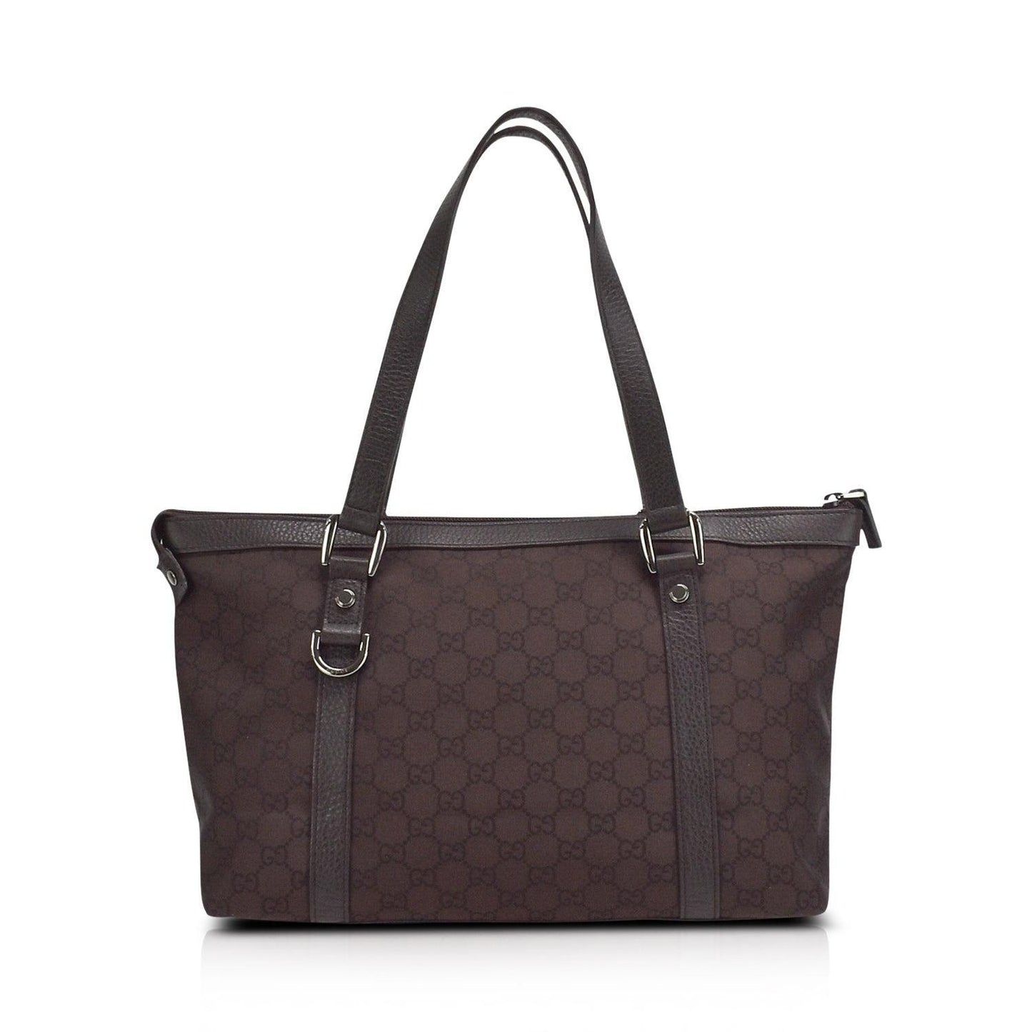 Gucci Monogram Leather Canvas Tote