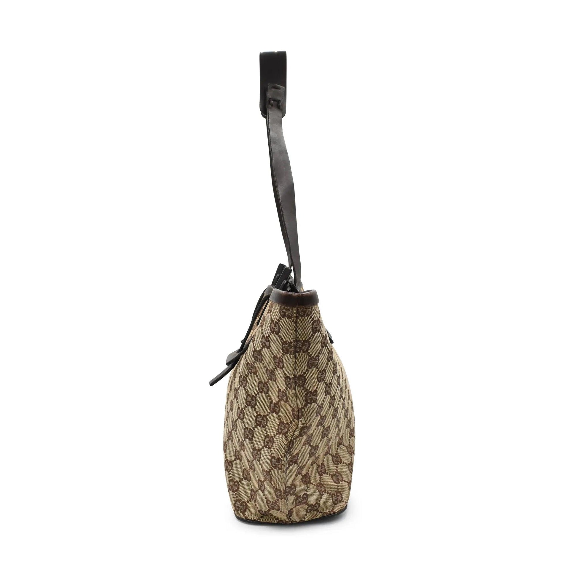 Gucci Monogram Leather Canvas Tote