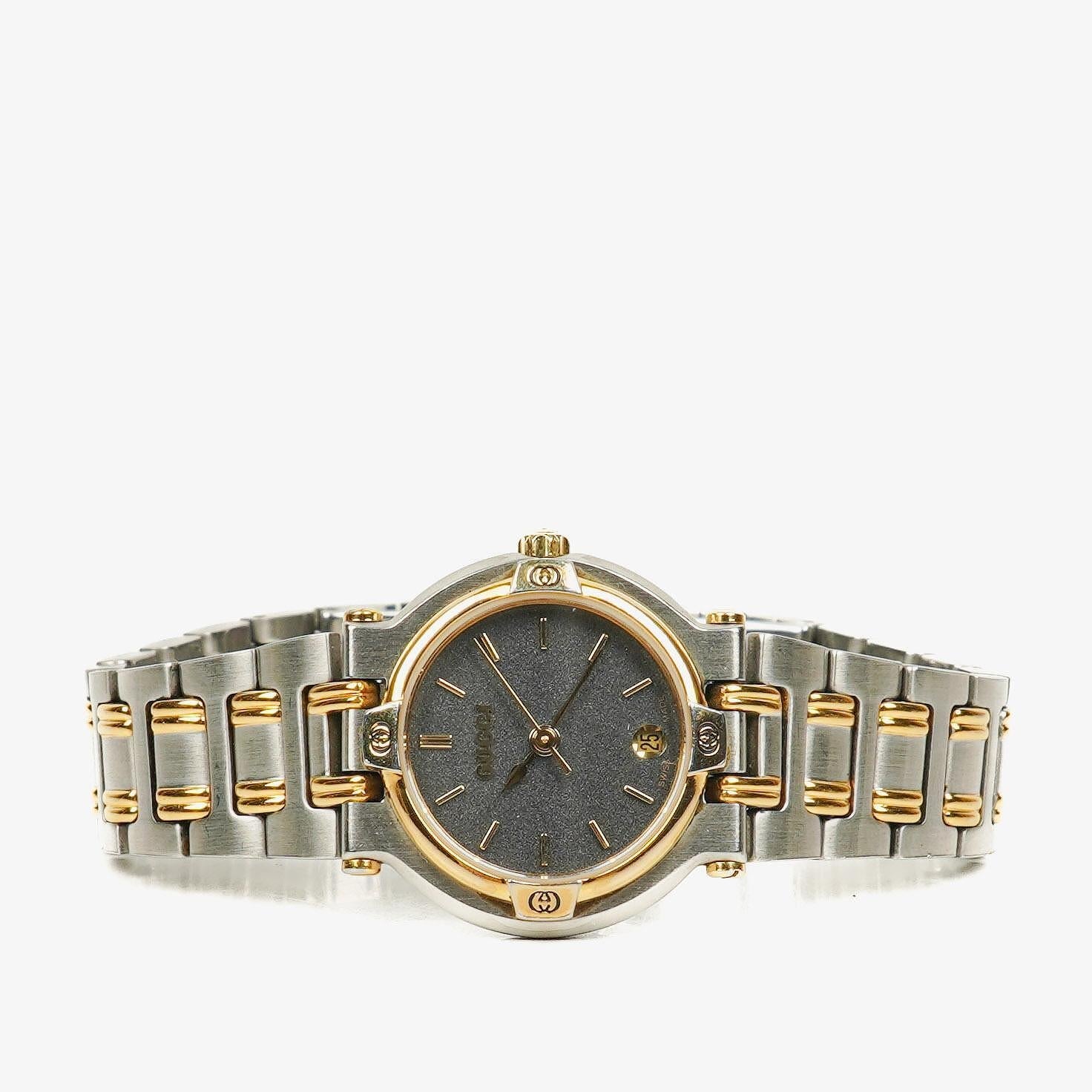 Gucci Two-Tone Stainless Steel 9000L Women's Wristwatch 25 mm