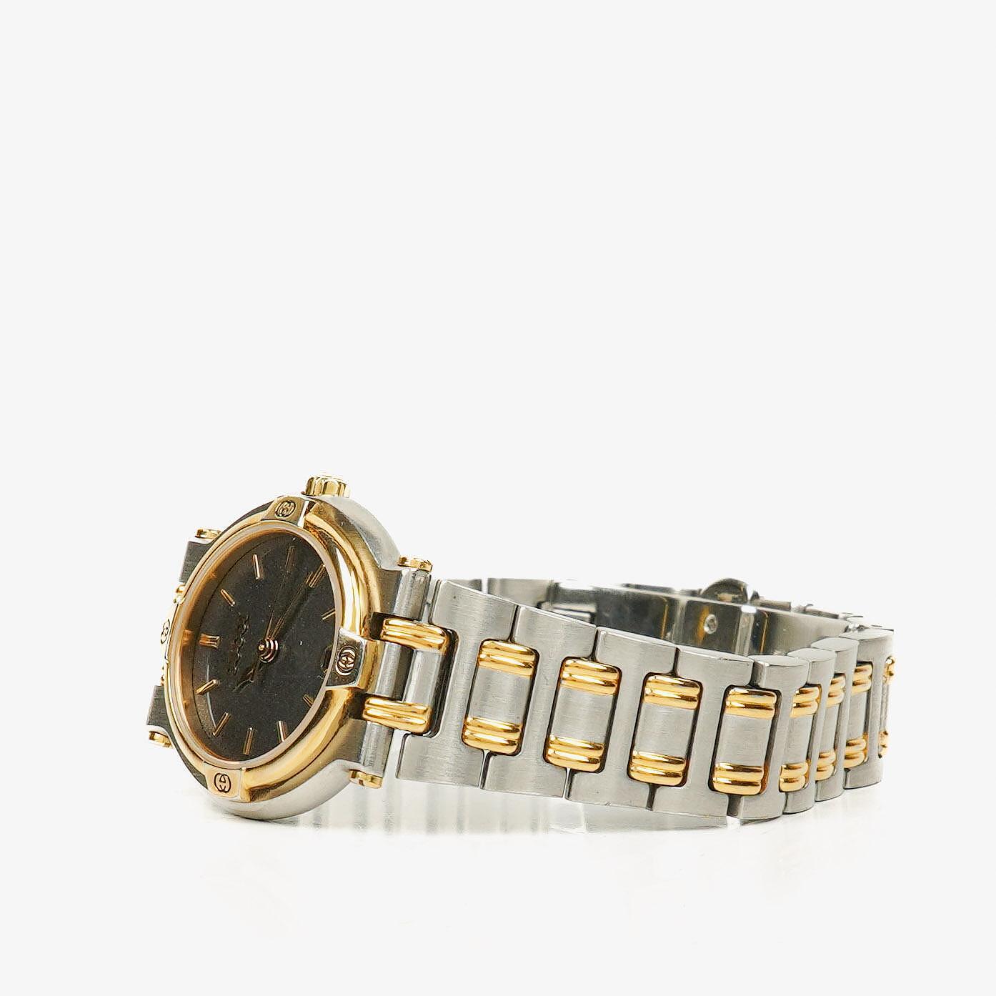 Gucci Two-Tone Stainless Steel 9000L Women's Wristwatch 25 mm