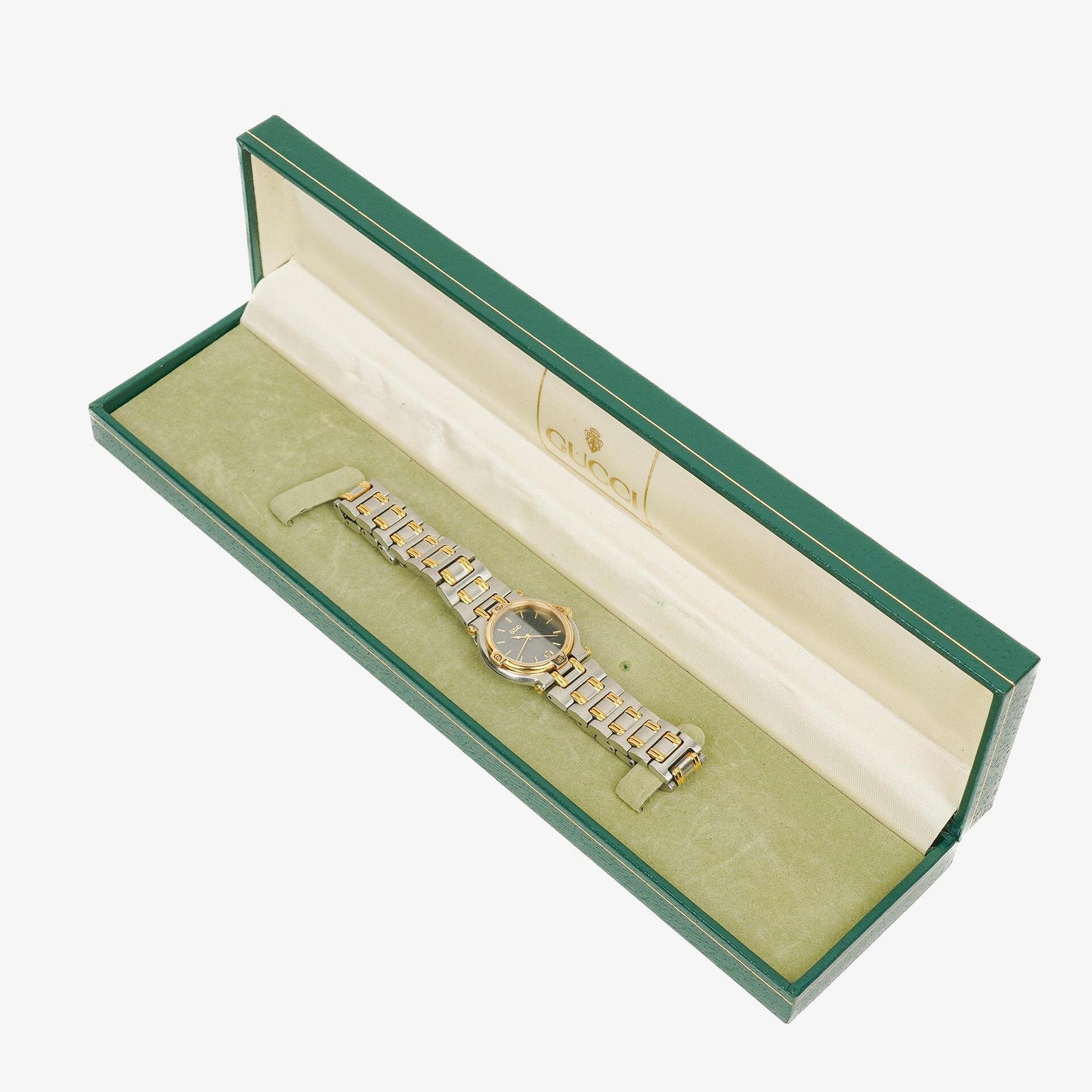 Gucci Two-Tone Stainless Steel 9000L Women's Wristwatch 25 mm