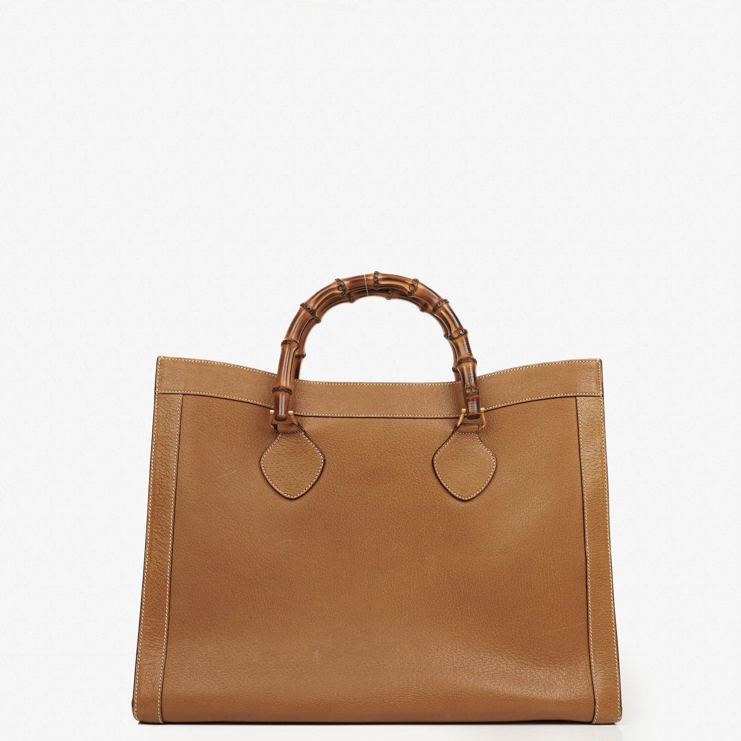 Gucci Vintage Diana Leather Bamboo Tote