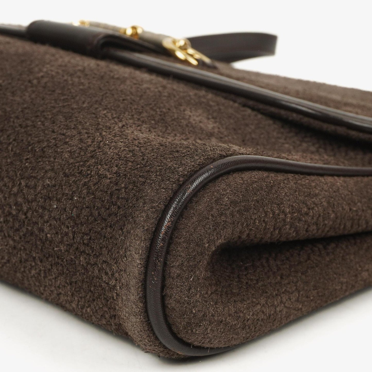 Gucci Vintage Horsebit 1955 Brown Suede Leather Bag