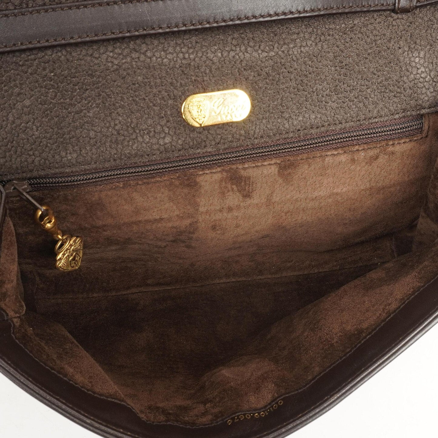 Gucci Vintage Horsebit 1955 Brown Suede Leather Bag
