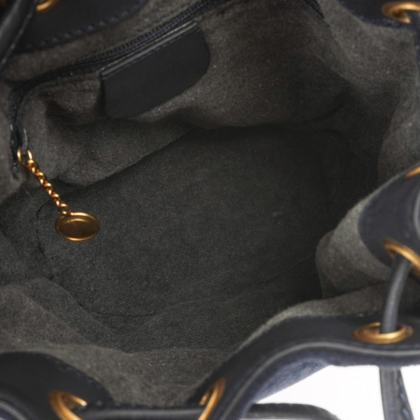 Gucci Vintage Horsebit Navy Suede And Leather Drawstring Bucket Bag