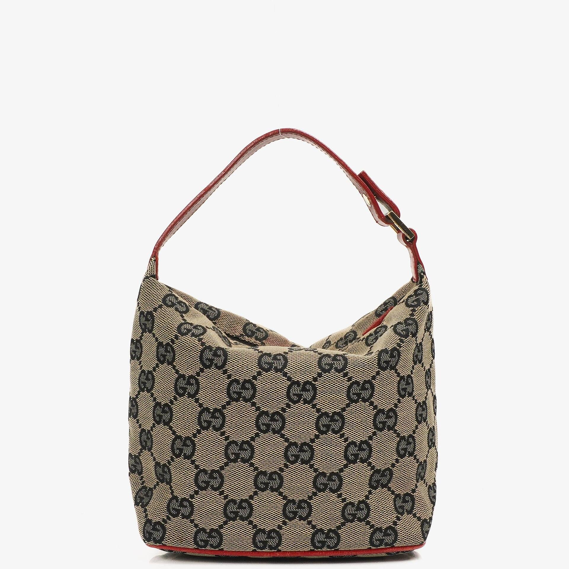 Gucci Vintage Mini Pochette GG Monogram Hobo Bag