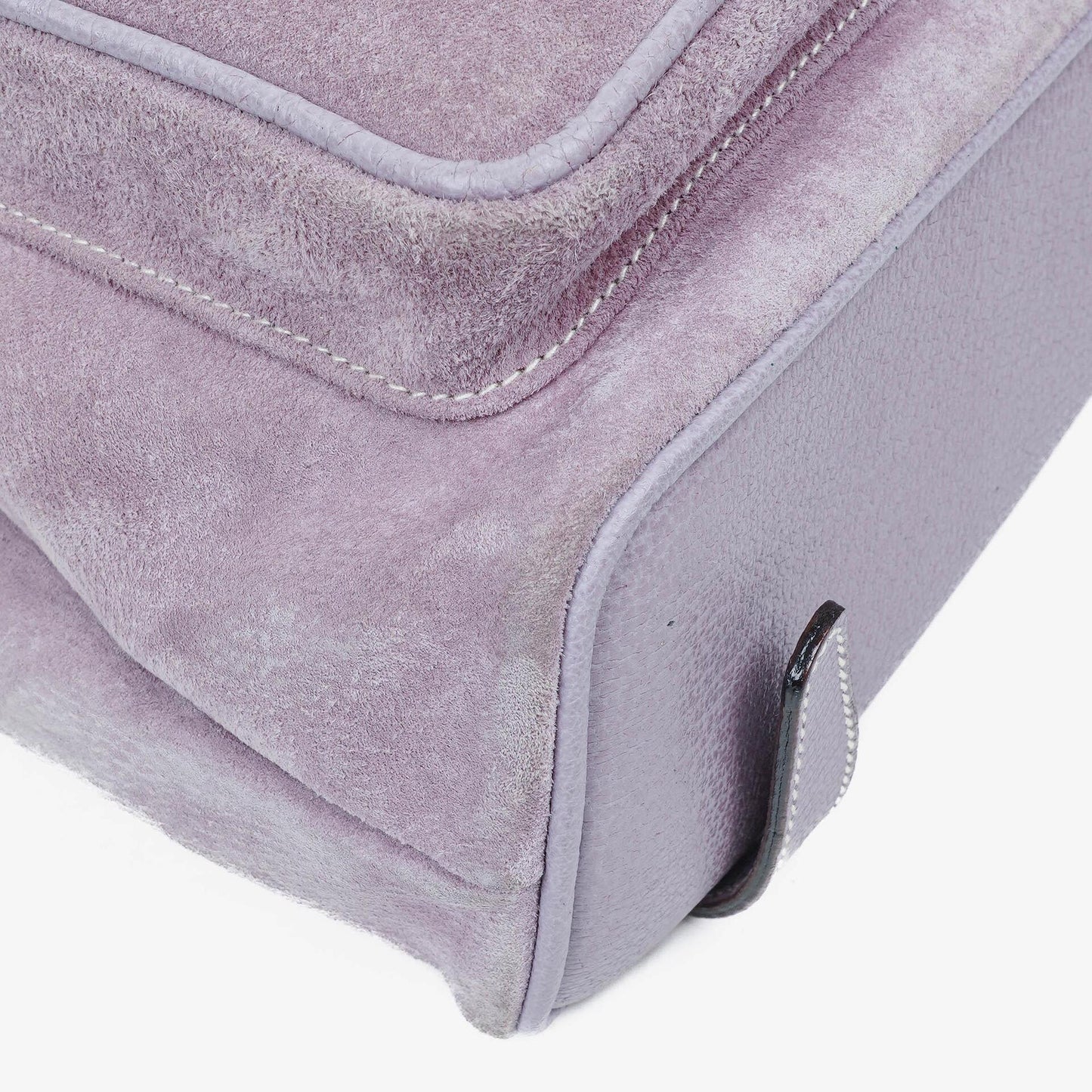 Gucci Vintage Purple Suede Leather Bamboo Backpack