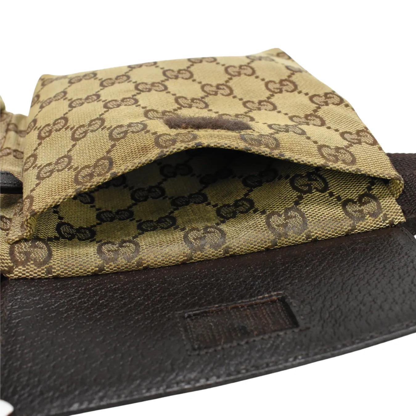 Gucci Monogram Leather Canvas Handbag