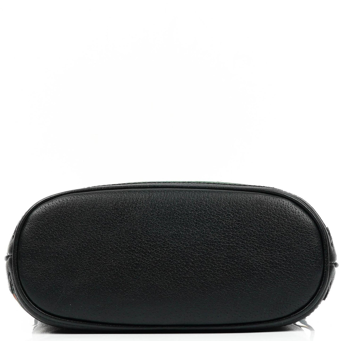 Gucci Web Ophidia Bucket Bag Small In Black Glazed Textured Calfskin