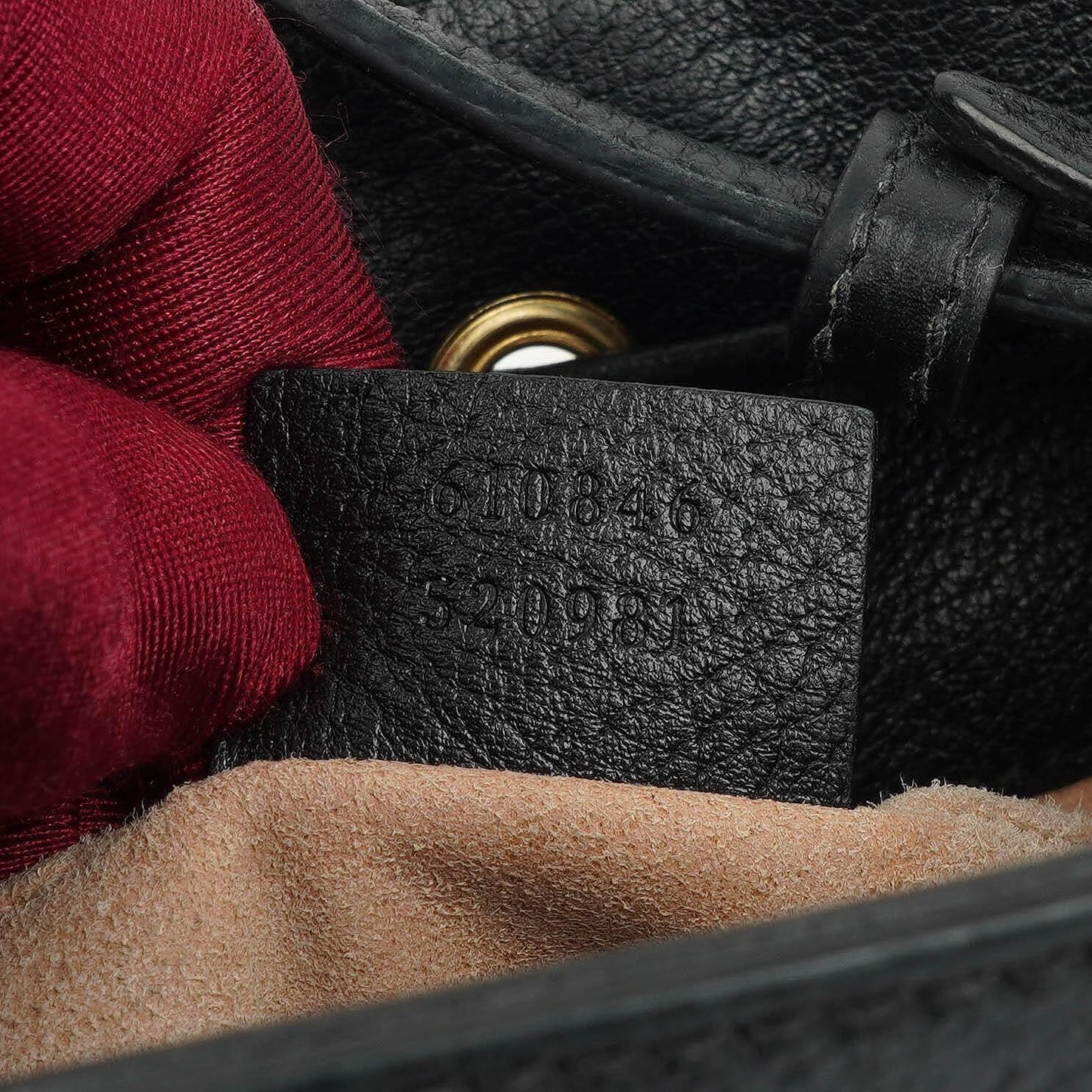 Gucci Web Ophidia Bucket Bag Small In Black Glazed Textured Calfskin