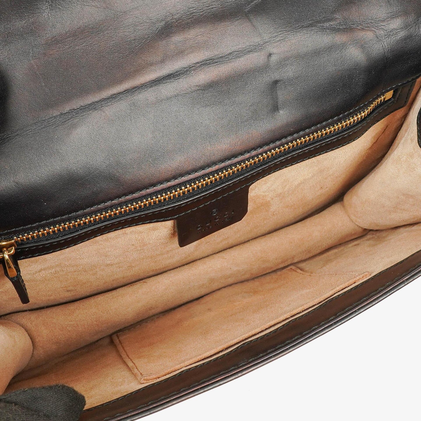 Gucci Web Sylvie Black Leather Shoulder Bag