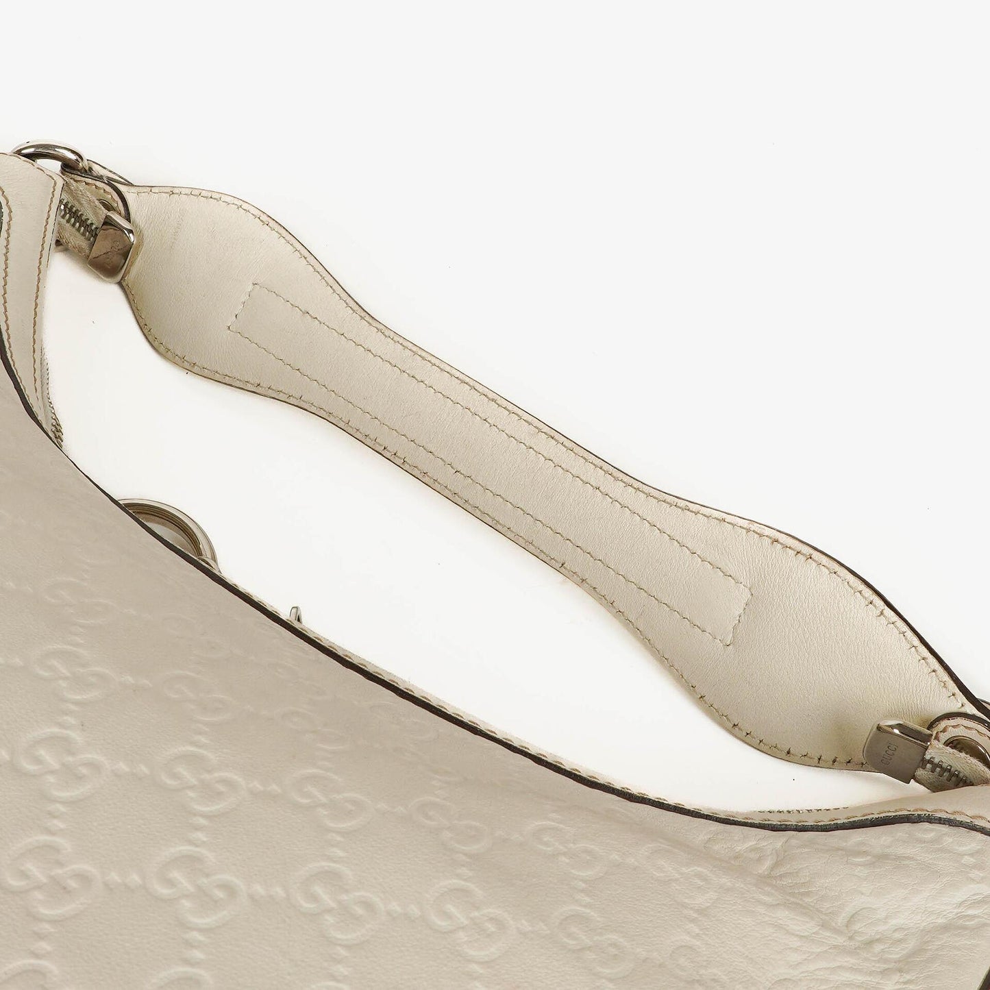 Gucci White Guccissima Leather Icon Bit Hobo Bag