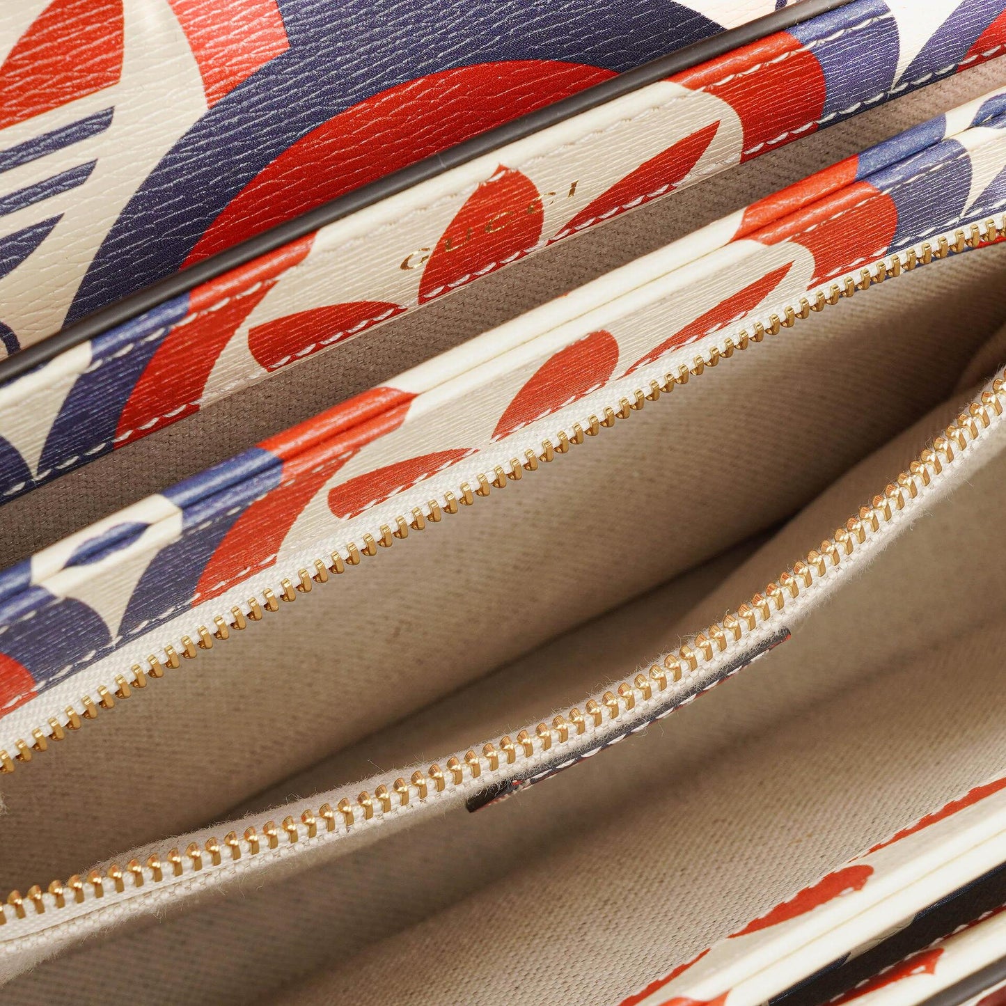 Gucci X ADIDAS Shangai Small Horsebit 1955 Calfskin Web Trefoil Interlocking G Red White Blue Shoulder Bag