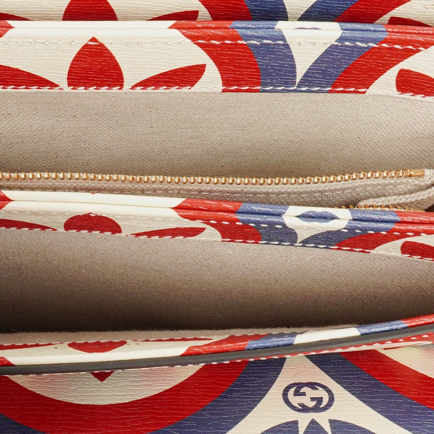Gucci X ADIDAS Shangai Small Horsebit 1955 Calfskin Web Trefoil Interlocking G Red White Blue Shoulder Bag